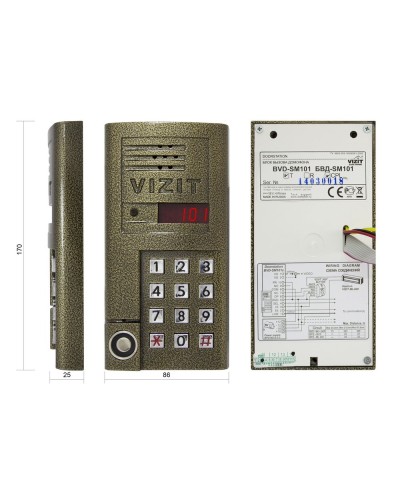 БВД-SM101TCPL. Вызывная панель цветная. VIZIT в Рязани