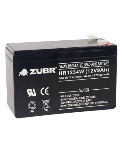 ZUBR HR 1234W (12V, 9Ah). Аккумулятор герметичный свинцово-кислотный. ZUBR в Рязани