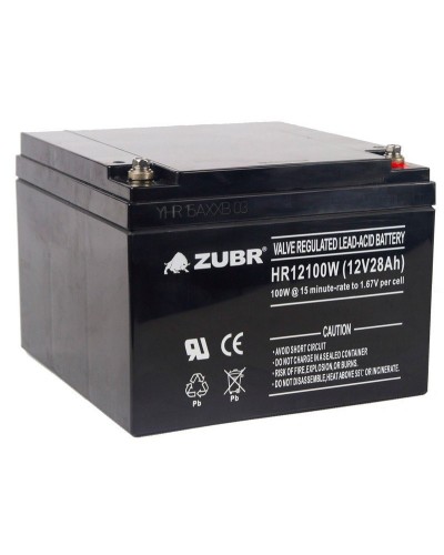 ZUBR HR 12100W (12V, 28Ah). Аккумулятор герметичный свинцово-кислотный. ZUBR в Рязани