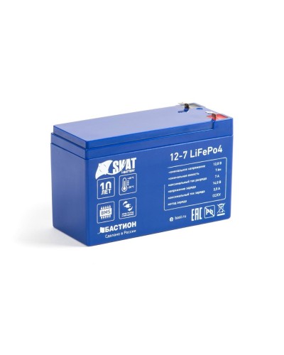 Skat i-Battery 12-7 LiFePo4 (645). Li-Ion аккумулятор. Бастион в Рязани