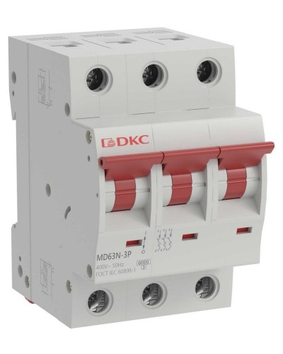YON max MD63N 3P 20А 6кА C (MD63N-3PC20). Автоматический выключатель. ДКС в Рязани