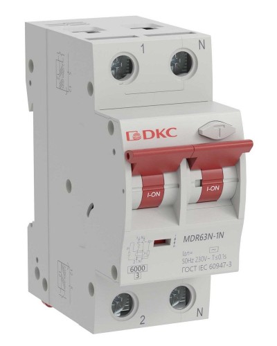 YON max MDR, 1P+N, 30mA, 25A, 6kA, А (MDR63N-1N2C25-A). Автоматический выключатель дифференциального тока. ДКС в Рязани