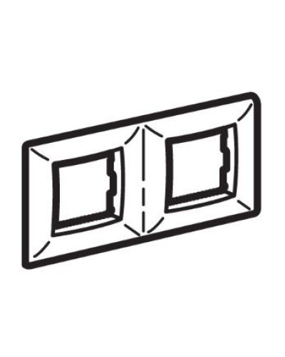 Рамка на 2+2 модуля (двухместная), слоновая кость (75012O): Рамка двухместная, Brava в Рязани