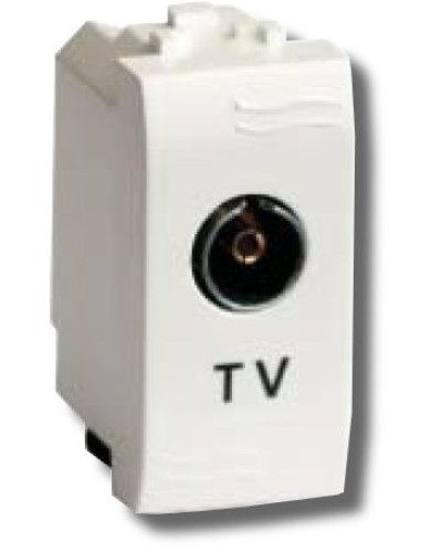 Розетка TV универсальная Brava 1 модуль белая (76721B): Розетка TV в Рязани