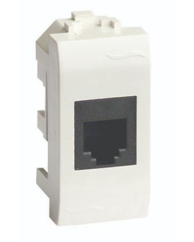 Розетка RJ-45 Brava 1 модуль слоновая кость (75654S): Розетка компьютерная с одним разъёмом в Рязани