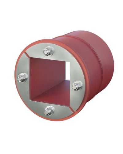 Проходка круглая, нержавеющая, D70х70 мм с проемом 40х40 мм (DXF3121): Проходка круглая, нержавеющая, с проёмом в Рязани