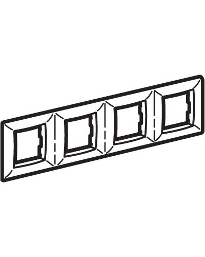 Рамка на 2+2+2+2 модуля (четырехместная), белая (75014W): Рамка четырехместная, Brava в Рязани