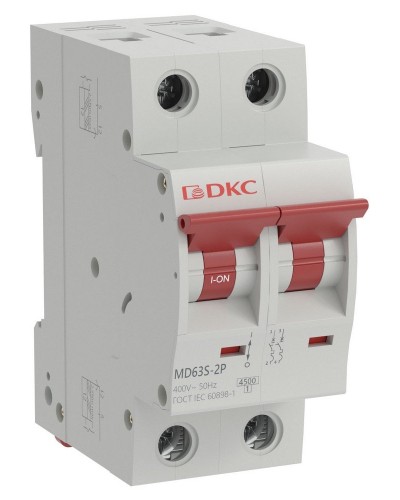 YON max MD63S 2P 6А 4,5кА C (MD63S-2PC6). Автоматический выключатель. ДКС в Рязани