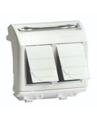 Розетка RJ-45 Brava 2 модуля слоновая кость (75656S): Розетка компьютерная с двумя разъёмами в Рязани