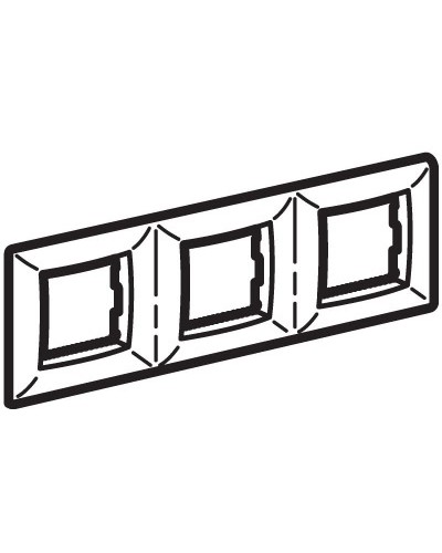 Рамка на 2+2+2 модуля (трехместная), белая (75013W): Рамка трехместная, Brava в Рязани