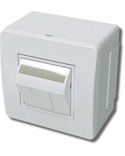 Коробка в сборе с 1 розеткой RJ45, кат.5е, белая (10665): Коробка в сборе в Рязани
