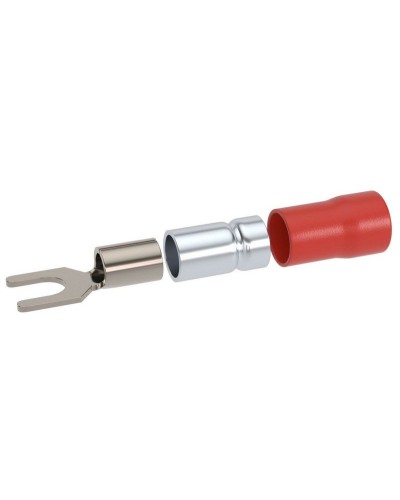 Наконечник вилочный НВИ 0,25-1,5 М3,5 (D3,7мм) (100 шт) (2A135P-DS-PVC). Наконечник вилочный с изолированным фланцем ПВХ, двойная гильза. ДКС в Рязани