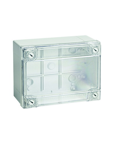Коробка ответвительная с гладкими стенками, IP56, 380х300х120 (54420). Коробка ответвительная с гладкими стенками и прозрачной крышкой. ДКС в Рязани