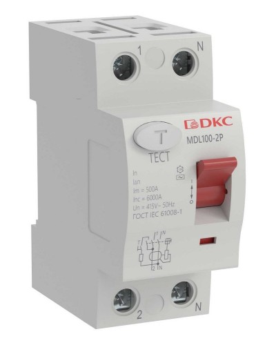 YON MAX MDL100 ВДТ, 2P, 30mA, 63A, АС (MDL100-2P2-63-AC). Автоматический выключатель дифференциальный (УЗО). ДКС в Рязани