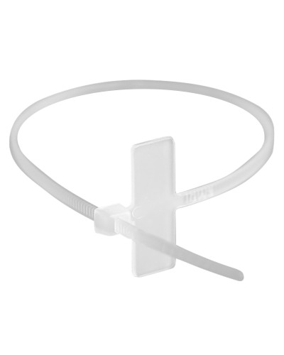 Хомут 2,5x110 белый (100шт) (252110SR-M): Хомут маркировочный, горизонтальная табличка под замком 20x9 в Рязани
