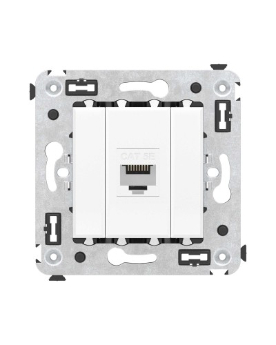 Розетка RJ-45 в стену, кат.5E, Avanti, одинарная, белое облако (4400663). Розетка компьютерная. ДКС в Рязани