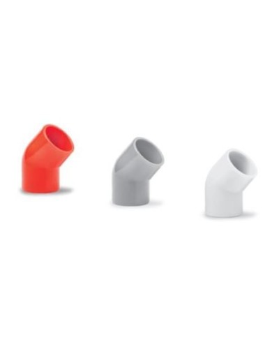 Ecoplast поворот 45гр., для аспирационной системы D25, АБС, серый (10 шт) (49225-10GR). Поворот для аспирационной системы. Экопласт в Рязани