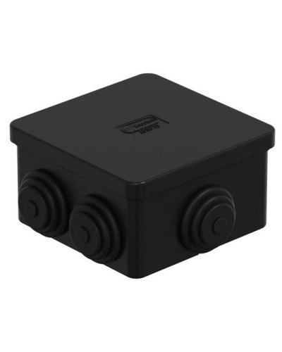 Коробка JBS070 70х70х40, 6 вых., IP44, черная (44056BL-1). Коробка монтажная. Экопласт в Рязани