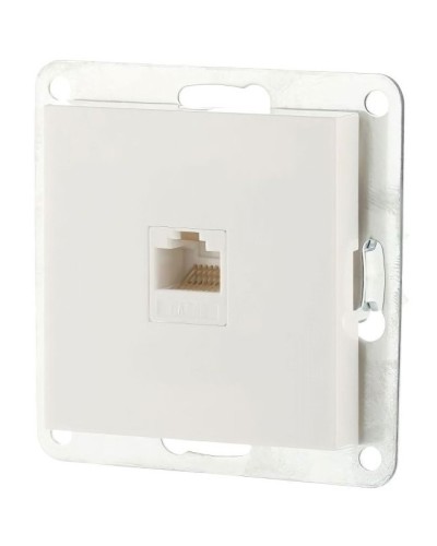 Розетка RJ-45 кат.5е с накладкой, белый LK80 (846104-1). Розетка компьютерная. Экопласт в Рязани