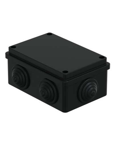 Коробка JBS120 120х80х50, 6 вых., IP55, черная (44008BL-1). Коробка монтажная. Экопласт в Рязани