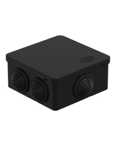 Коробка JBS101 100х100х55, 6 вых., IP55, черная (44037BL-1). Коробка монтажная. Экопласт в Рязани