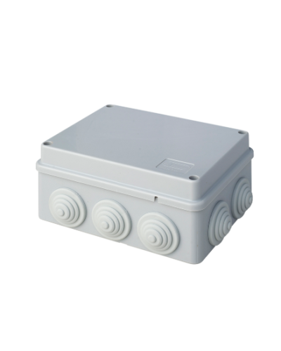 Коробка JBS150 150х110х70, 10 вых., 8P (0,15...2,5мм²) серая (43019HF-GR). Коробка монтажная, огнестойкая, без галогена. Экопласт в Рязани