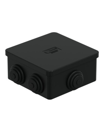 Коробка JBS080 85х85х40, 6 вых, IP44, черная (44006BL-1). Коробка монтажная. Экопласт в Рязани