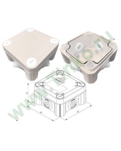 КМ-1010(П)-IP55. Коробка монтажная. Гефест в Рязани