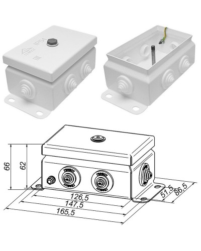 КМ IP55-0812 (без DIN рейки). Коробка монтажная электротехническая. Гефест в Рязани