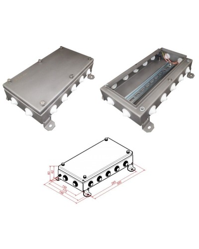 КМ IP55-1530, 14 вводов, нержавейка. Коробка монтажная электротехническая. Гефест в Рязани