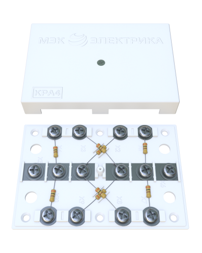 KRA-4 75 Om white (MEC42101). Коробка на 4 абонента. МЭК-Электрика в Рязани
