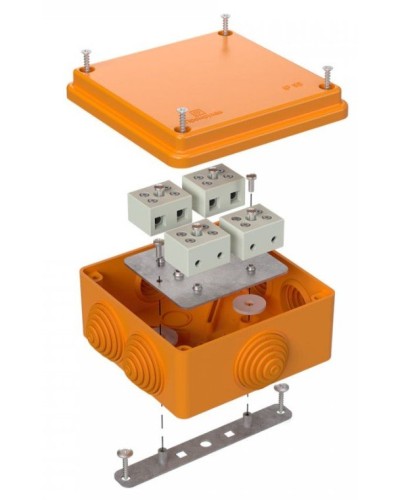 Коробка огнестойкая 100х100х50 (40-0300-FR1.5-8). Коробка огнестойкая для открытой установки. Промрукав в Рязани