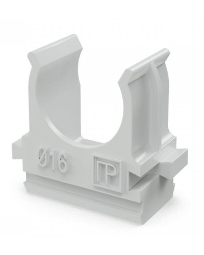 Крепеж-клипса для труб АБС-пластик в п/э D16 (100 шт) (PR.02616). Крепление для труб ПВХ. Промрукав в Рязани