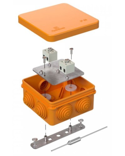 Коробка огнестойкая 80х80х40 (40-0210-FR1.5-4-П). Коробка огнестойкая для открытой установки. Промрукав в Рязани