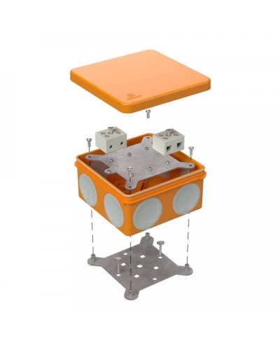 Коробка огнестойкая 60-0300-FR2.5-4 Е15-Е120 100х100х50. Коробка огнестойкая для открытой установки. Промрукав в Рязани