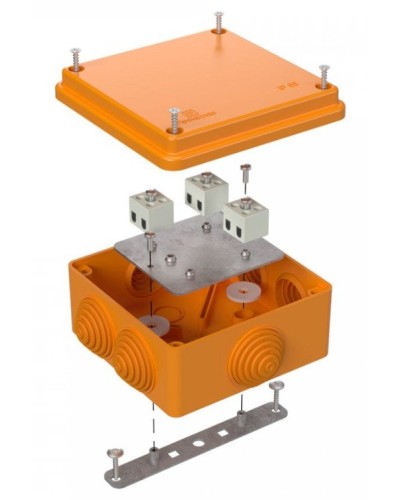 Коробка огнестойкая 100х100х50 (40-0300-FR1.5-6). Коробка огнестойкая для открытой установки. Промрукав в Рязани