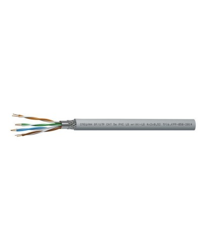 СПЕЦЛАН SF/UTP Cat 5e PVC LSнг(А)-LS 4х2х0,52. Кабель «витая пара» (LAN) для структурированных систем связи. Спецкабель в Рязани