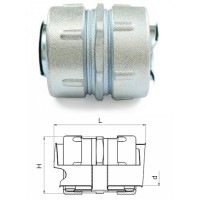 Муфта соединительная для металлорукава МСМ-32 (zeta40813): Муфта соединительная для металлорукава