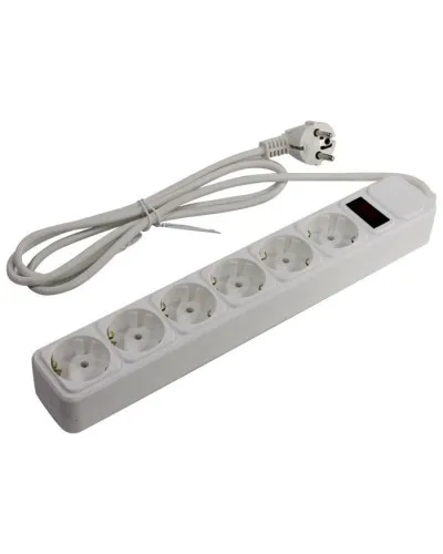 SP6W-130. Сетевой фильтр 6 розеток, 3м, белый. 5bites в Рязани