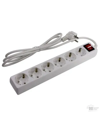 SP6W-230. Сетевой фильтр 6 розеток, 3м, белый. 5bites в Рязани