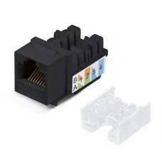 KJ-RJ45-Cat.5e-90-SW-BK (10101c): Вставка Keystone Jack RJ-47