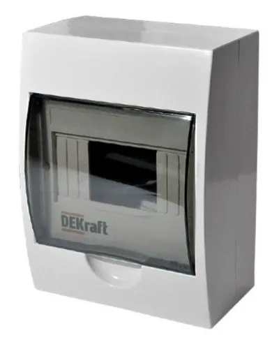 ЩРН-П-8 IP41 настенный (31010DEK). Щиток модульный с прозрачной дверцей. DEKraft в Рязани
