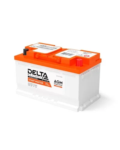 Delta START MASTER AGM 1270 (70 Ah). Аккумулятор автомобильный герметичный свинцово-кислотный. Delta в Рязани
