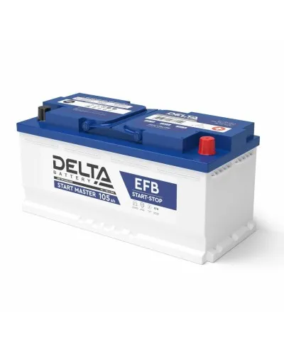 Delta START MASTER EFB 12105 (105 Ah). Аккумулятор автомобильный герметичный свинцово-кислотный. Delta в Рязани