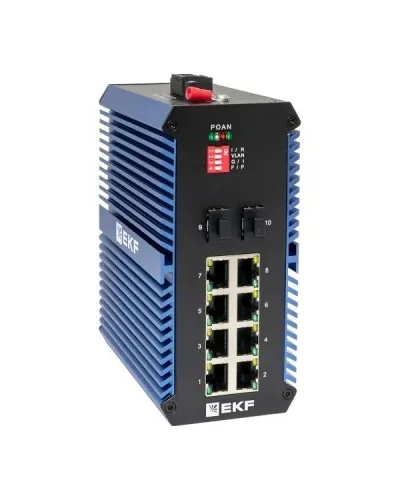 TSX-U-2GX/SFP-8GTP. Промышленный неуправляемый коммутатор. EKF в Рязани