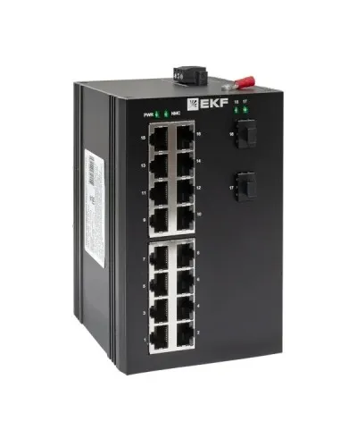 TSX-U-2GX/SFP-16GT. Промышленный неуправляемый коммутатор. EKF в Рязани