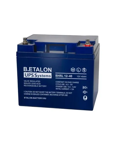 B.ETALON BHRL 12-40. Аккумулятор герметичный свинцово-кислотный. ETALON в Рязани