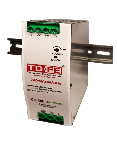 240W/24V/DIN. Источник вторичного электропитания резервированный. FARADAY в Рязани