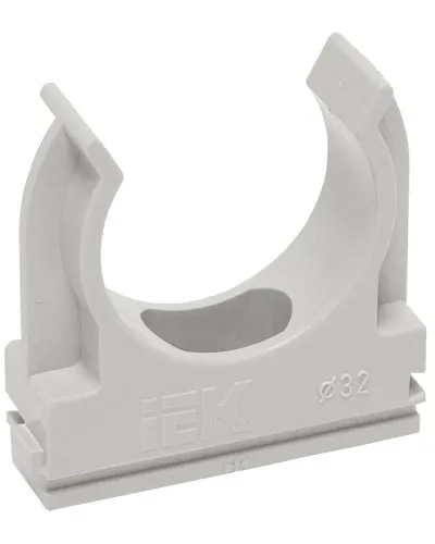Держатель с защёлкой D20 серый ELASTA (100 шт) (CTA10D-CF20-K41-100). Держатель с защёлкой. IEK в Рязани