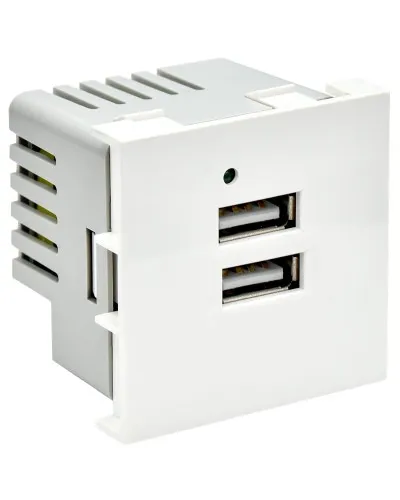 Розетка USB A+A 4,2А PRIMER РКЮ-23-40-П белый IEK PR-KK40D-RU-0-2-AA-K01). Розетка USB. IEK в Рязани